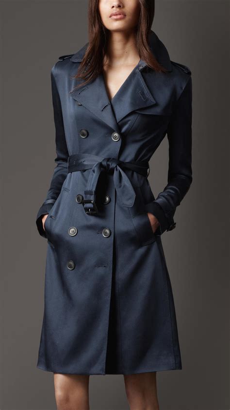 vtg burberry navy woman trench coat|vintage Burberry coats.